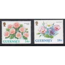 Guernsey - Correo 1993 Yvert 611a/2a ** Mnh Flores
