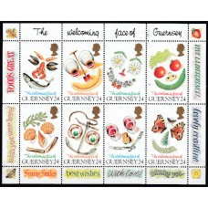 Guernsey - Correo 1995 Yvert 671/78 ** Mnh Fauna y frutos