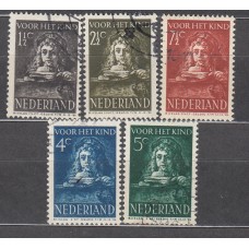 Holanda - Correo 1941 Yvert 387/91 usado Personajes