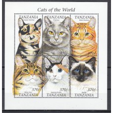 Tanzania - Correo Yvert 3101AY/BD ** Mnh   Fauna gatos