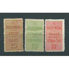 Francia - Paquetes Postales Yvert 6/8 (*) Mng