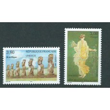 Francia - Servicio Yvert 118/9 ** Mnh  UNESCO