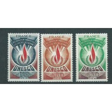 Francia - Servicio Yvert 43/5 ** Mnh  UNESCO