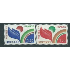 Francia - Servicio Yvert 56/7 ** Mnh  UNESCO