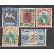 Guatemala - Correo Yvert 299/303 usado Flores