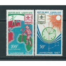 Gabon - Aereo Yvert 58/9 ** Mnh  Scoutismo