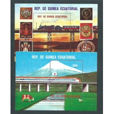 Guinea Ecuatorial - Hojas Michel 306/7 ** Mnh  Trenes