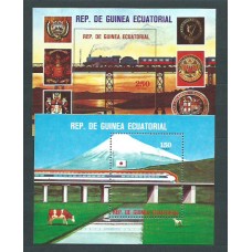 Guinea Ecuatorial - Hojas Michel 306/7 ** Mnh  Trenes