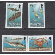 Falkland - Georgia del Sur Correo Yvert 330/3 ** Mnh Fauna Marina