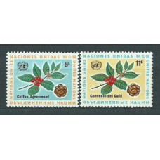 Naciones Unidas - Nueva York Correo 1966 Yvert 153/4 ** Mnh