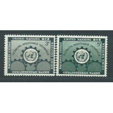 Naciones Unidas - Nueva York Correo 1953 Yvert 19/20 ** Mnh