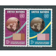 Naciones Unidas - Nueva York Correo 1976 Yvert 265/6 ** Mnh