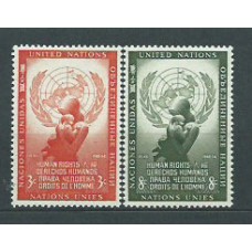 Naciones Unidas - Nueva York Correo 1954 Yvert 29/30 ** Mnh