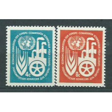 Naciones Unidas - Nueva York Correo 1959 Yvert 68/9 ** Mnh