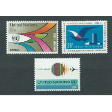 Naciones Unidas - Nueva York Aereo Yvert 19/21 ** Mnh