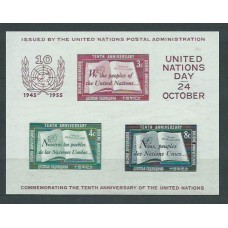 Naciones Unidas - Nueva York Hojas Yvert 1 ** Mnh