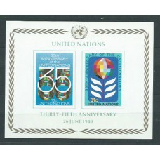 Naciones Unidas - Nueva York Hojas Yvert 7 ** Mnh