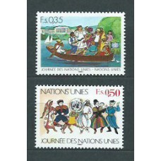 Naciones Unidas - Ginebra Correo 1987 Yvert 158/9 ** Mnh