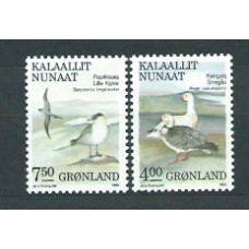 Groenlandia - Correo 1990 Yvert 187/8 ** Mnh Fauna Aves