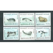 Groenlandia - Correo 1991 Yvert 199/204 ** Mnh Fauna Focas