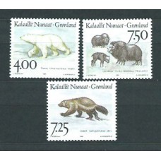 Groenlandia - Correo 1995 Yvert  253/5 ** Mnh Fauna