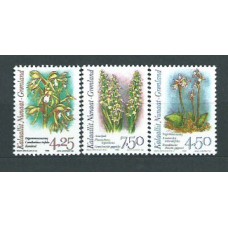 Groenlandia - Correo 1996 Yvert 263/5 ** Mnh Flora