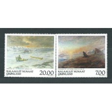 Groenlandia - Correo 1999 Yvert 316/7 ** Mnh Pinturas