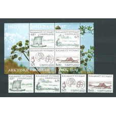 Groenlandia - Correo 1999 Yvert 318/21+H.17 ** Mnh Barcos