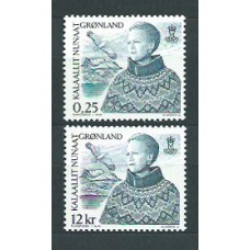 Groenlandia - Correo 2001 Yvert 348/9 ** Mnh Aves