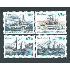 Groenlandia Correo 2003 Yvert 386/89 ** Mnh Barcos