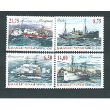 Groenlandia Correo 2004 Yvert 402/5 ** Mnh Barcos