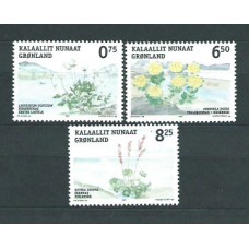 Groenlandia - Correo 2005 Yvert 428/30 ** Mnh Flores