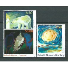 Groenlandia - Correo 2010 Yvert 530/32 ** Mnh Pintura