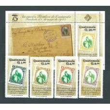 Guatemala - Correo Yvert 574/7 + H 39 ** Mnh Filatelia