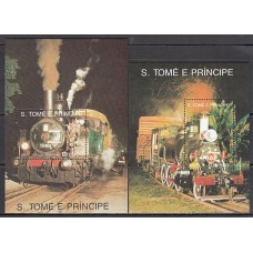 Santo Tomas y Principe - Hojas Yvert 100/1 ** Mnh  Trenes