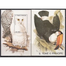 Santo Tomas y Principe - Hojas Yvert 103/4 ** Mnh  Fauna aves