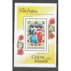 Turk y Caicos - Caicos Hojas Yvert 11 ** Mnh  Reina madre