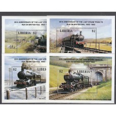 Liberia - Hojas Yvert 126/9 ** Mnh  Trenes