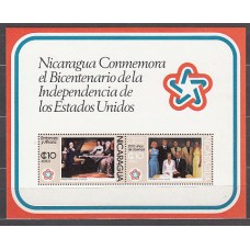 Nicaragua - Hojas Yvert 127 ** Mnh Independencia de EEUU