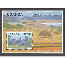 Uganda - Hojas Yvert 128 ** Mnh  Trenes