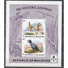 Maldives - Hojas Yvert 12B ** Mnh Fauna - Dinosaurios