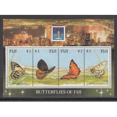 Fidji - Hojas Yvert 12 ** Mnh Fauna. Mariposas