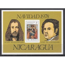 Nicaragua - Hojas Yvert 143 ** Mnh Navidad pinturas