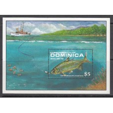 Dominica - Hojas Yvert 144 ** Mnh Fauna peces
