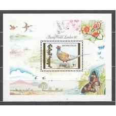 Mongolia - Hojas Yvert 155A ** Mnh  Fauna aves