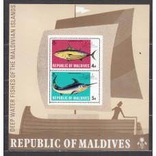 Maldives - Hojas Yvert 16 ** Mnh Fauna - Peces
