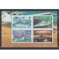 Gibraltar - Hojas Yvert 18 ** Mnh Barcos de guerra