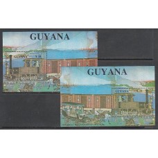 Guayana Britanica - Hojas Yvert 21/2 ** Mnh Trenes
