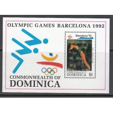 Dominica - Hojas Yvert 214 ** Mnh Olimpiadas de Barcelona