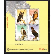 Macao - Hojas Yvert 21 ** Mnh  Fauna aves